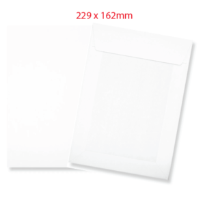 Board Back White Plain 229x162mm (125 units)
