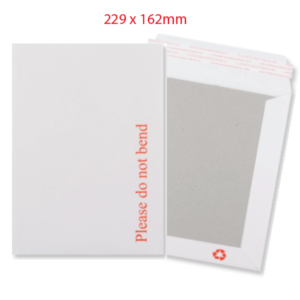 Board Back White Printed 229x162mm (125 units)